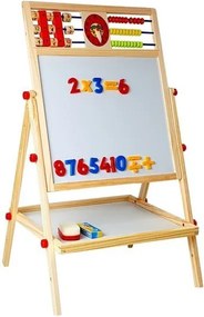 LEAN Toys Drevené tabuľové počítacie hodiny s magnetom