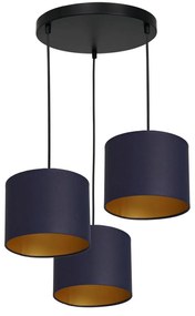 Luster na lanku ARDEN 3xE27/60W/230V fialová/zlatá