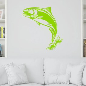 Veselá Stena Samolepka Pstruh Farba: zelená, Veľkosť: 80 x 85 cm
