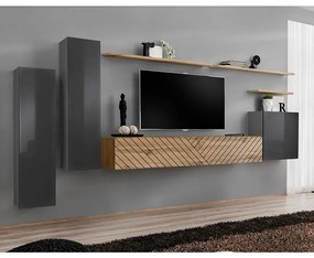 Obývacia Stena Switch I Line Grafit/Wotan