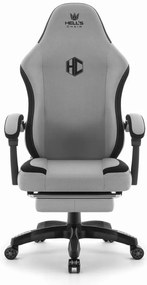 Ergonomická herná a kancelárska stolička HC-1016 s podnožkou - sivá
