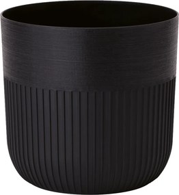 Obal na kvetináč LUCA 140 mm, hlboký, čierny *5663*