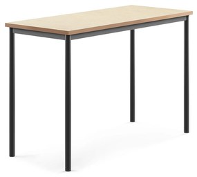Stôl SONITUS, 1400x600x900 mm, linoleum - béžová, antracit