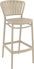 PORTOFINO BAR 75 záhradná barová stolička taupe