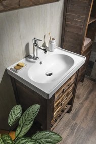 Sapho Sapho, BRAND umývadlová skrinka 130x73x50cm, morený smrek, BA131S