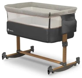 Lionelo - Detská postieľka 3v1 LEONIE šedá/čierna