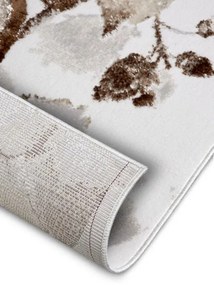 Koberec Hanse Home Shine Floral biely / hnedý