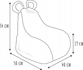 AKCIA Detský sedací vak z umelej kožušiny BUBBLO, biely II. akosť