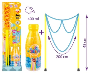 Sada Paličky so šnúrkou okuliare na obrovské bubliny + tekutina 400 ml