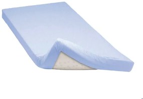 Napínacie prestieradlo bavlnené  modré 90x200 cm