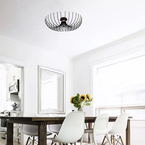 Čierne stropné svietidlo Opviq lights Aspendos, ø 56 cm