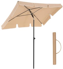 Zahradní slunečník s ochranným obalem Royal 200x125 cm béžový