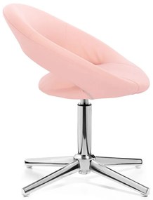 LuxuryForm DESIGN Stolička NAPOLI na striebornom kríži - ružová