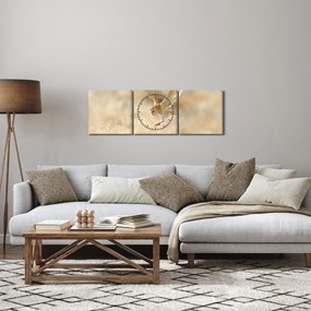 Obraz - Sova (s hodinami) (90x30 cm)