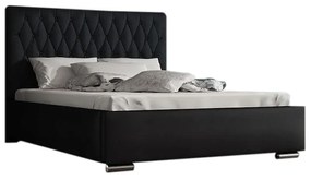 Čalúnená posteľ REBECA + rošt + matrace, siena 01 s gombíkom/dolaro 08, 140x200 cm