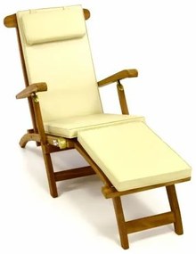 Divero Florentine 41631 Skladacie ležadlo s krémovým polstrovaním