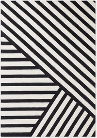 Koberec Elle Decoration Stryve biely / čierny