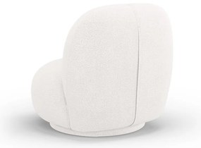 Biele kreslo z textílie buklé Chuck – Micadoni Home
