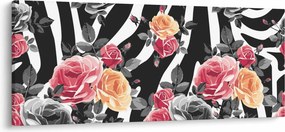 Obraz rozkvitnutých ruží (120x50 cm)