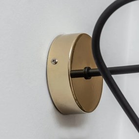 Nástenné svietidlo OXFORD 1xE27/15W/230V zlatá/čierna