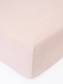 Froté plachta do postieľky 70 × 140 cm - púdrová