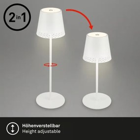 Brilo - LED nabíjateľná dotyková stolná lampa KIKI LED/2,6W/5V IP44 2600 mAh biela
