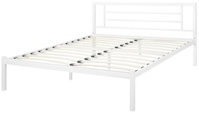Kovová posteľ 140 x 200 cm biela CUSSET Beliani