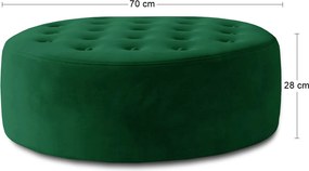 Okrúhla taburetka Maia - tmavozelená