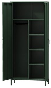 Šatníková skriňa FLAVIO, 800 x 1850 x 450 mm, Modern: fľaškovo zelená farba