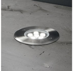 Ideal Lux - LED Nájazdové svietidlo FLOOR LED/6W/230V pr. 12 cm CRI 90 IP67 chróm