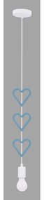 Bielo-modré detské svietidlo s kovovým tienidlom Single - Candellux Lighting