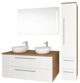 Mereo, Mereo Bino, kúpeľňová skrinka vysoká 163 cm, ľavá, Multidecor, Lávovo sivá, MER-CN697LAS1