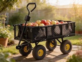 Garden Line ZÁHRADNÝ VOZÍK S DVOJITOU FUNKCIOU, ČIERNY