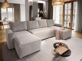 AKCIA Béžová sedacia súprava do U SMART COSARO 295x140 cm II. akosť