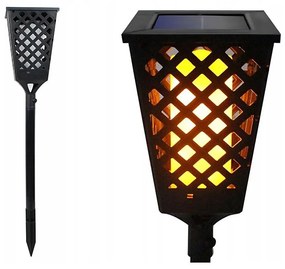 LED solárna lampa so senzorom LED/0,6W/5,5V IP65 2000 mAh 107 cm čierna