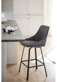 Sivé barové stoličky v súprave 2 ks (výška sedadla 65 cm) Alison – Rowico