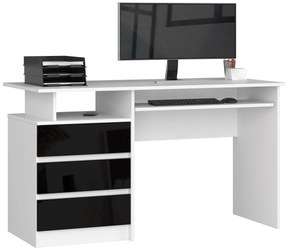 PC stolík Bronte (biela + lesk čierny). Akcia -15%. Vlastná spoľahlivá doprava až k Vám domov. 1128514