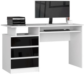 PC stolík Bronte (biela + lesk čierny). Akcia -19%. Vlastná spoľahlivá doprava až k Vám domov. 1128514