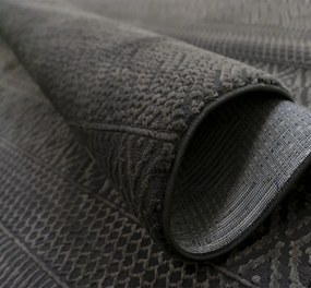 Koberec Zurich 1901 Dark Grey – sivý obdĺžnikový so vzorom Rozmer: 60x100 cm