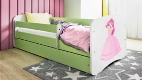 XXXLutz POSTEĽ PRE DETI A MLÁDEŽ 80/160 cm, zelená, biela MID.YOU - Detské izby - 00214200023G