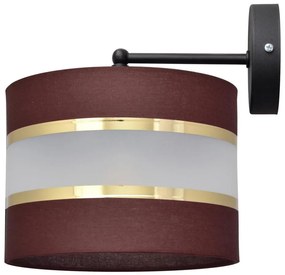 Nástenná lampa HELEN 1xE27/15W/230V hnedá/čierna/zlatá