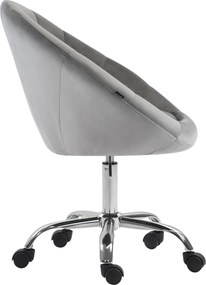 Pracovná stolička London zamat - sivá
