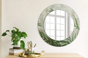 Okrúhle ozdobné zrkadlo Listy papradia fi 50 cm