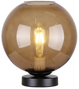 CLX Stolná retro lampa SAN REMO, 1xE27, 60W, hnedá