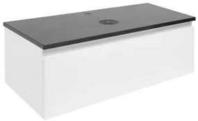 Kúpeľňová skrinka s krycou doskou SAT B-WAY 99x30x45 cm biely lesk BWAY100WZ