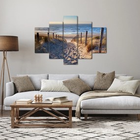 Obraz - Cesta k pláži Severného mora, Holandsko (150x105 cm)