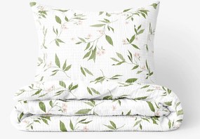 Goldea krepové posteľné obliečky - vôňa jazmínu 140 x 200 a 70 x 90 cm