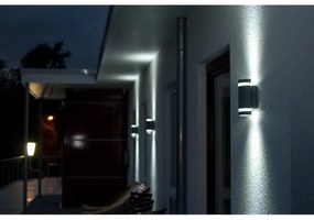 LUTEC Vonkajšie nástenné svietidlo FOCUS, 2xGU10, 35W, sivé, IP44
