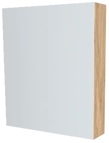 Mereo, Mereo Kúpeľňová zrkadlová skrinka 60 cm, galerka, 1x dvierka ľavá, Multidecor, Jaseň horský, MER-CN798G61JASH