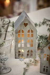 Ib Laursen Svietnik domček Stillenat House Čisto zinkový